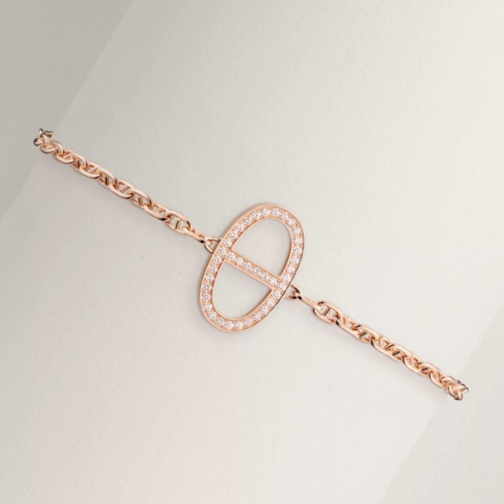 Hermes Bracelet contour chaine 16ct-18K